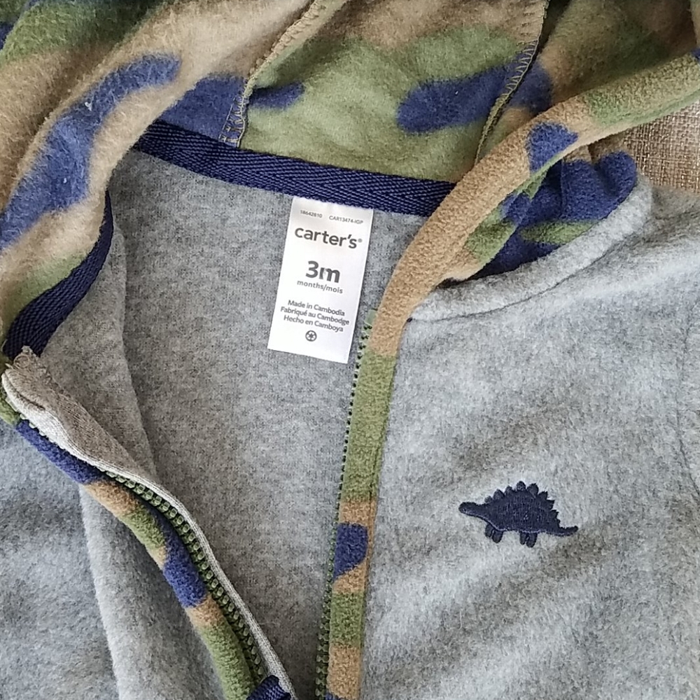 NWT Carters Baby Boy Fleece Footless Jumpsuit - Picture 6 of 7